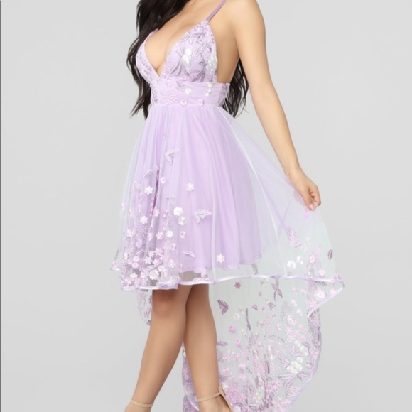 I Feel Pretty Hi-Low Dress in Lavender, XS - Picture 7 of 8